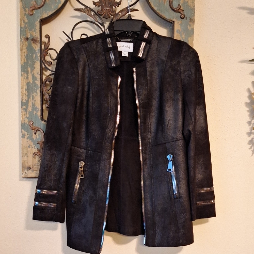 Joseph Ribkoff Black &  Silver Tailored Blazer. NWOT Size SP - Picture 7 of 12